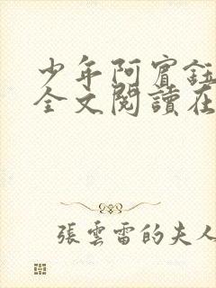少年阿宾钰慧篇全文阅读在线