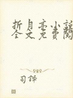 折月亮小说在线全文免费阅读