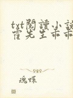txt阅读小说霍先生乖乖宠我