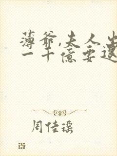 薄爷,夫人出价一千亿要退婚免费全文阅读