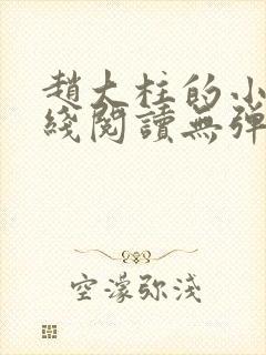 赵大柱的小说在线阅读无弹窗