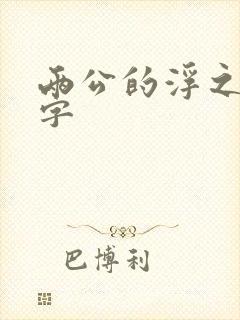 两公的浮之手中字封面