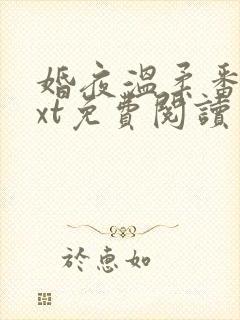 婚夜温柔番外txt免费阅读