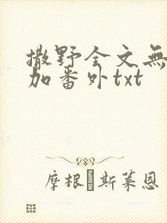 撒野全文无删减加番外txt封面