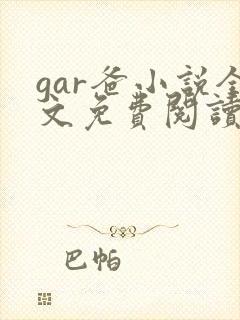 gar爸小说全文免费阅读最新章节