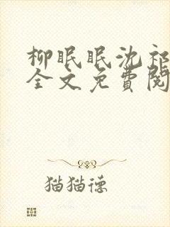 柳眠眠沈祁小说全文免费阅读