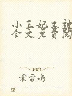 小王妃又被揍啦全文免费阅读