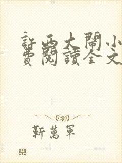 许西大闹小说免费阅读全文无弹窗