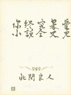 你终究是爱我的小说全文免费阅读
