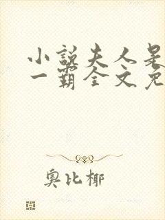 小说夫人是京城一霸全文免费阅读封面