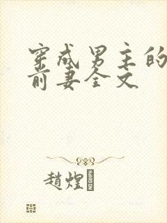 穿成男主的炮灰前妻全文封面