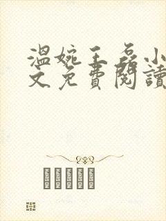 温婉王磊小说全文免费阅读无弹窗