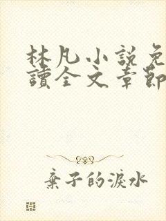 林凡小说免费阅读全文章节