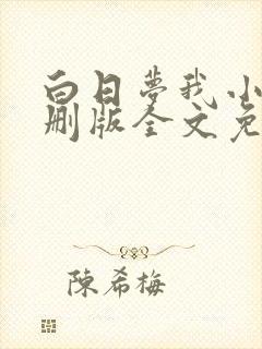 白日梦我小说未删版全文免费阅读封面