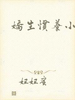 娇生惯养小说封面
