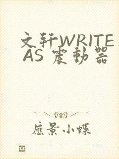 文轩WRITE AS 震动器封面