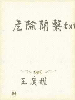 危险关系txt封面