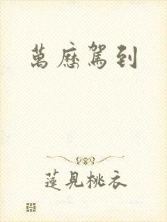 万历驾到封面