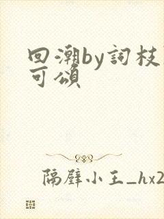 回潮by词枝陈可颂封面