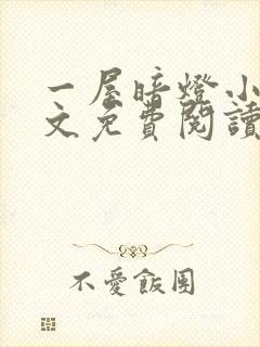 一屋暗灯小说全文免费阅读txt