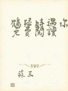 鹤归时遇你全文免费阅读