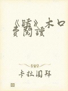 《赌》木口银免费阅读封面