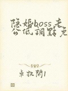 隐婚boss老公低调点免费阅读