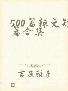 500篇辣文短篇合集