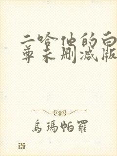 二哈他的白猫师尊未删减版封面