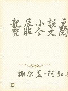 龙辰小说免费完整版全文阅读封面