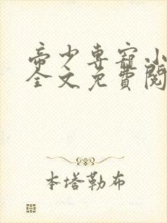 帝少专宠小萌妻全文免费阅读
