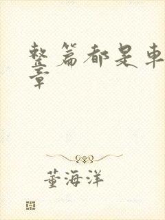 整篇都是车的文章