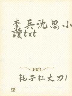 李兵沈思小说阅读txt