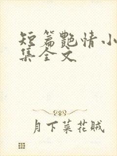 短篇艳情小说合集全文