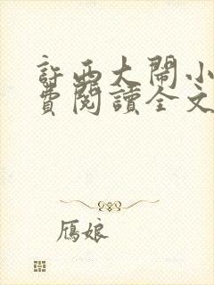 许西大闹小说免费阅读全文无弹窗