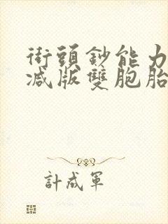 街头钞能力无删减版双胞胎封面