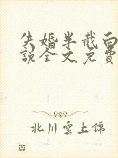 失婚半截白菜小说全文免费阅读