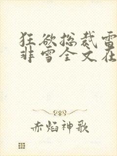 狂欲总裁雷鹰穆非雪全文在线阅读