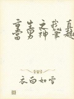 重生之我真没想当男神笔趣阁封面