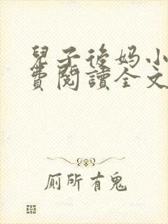 儿子后妈小说免费阅读全文