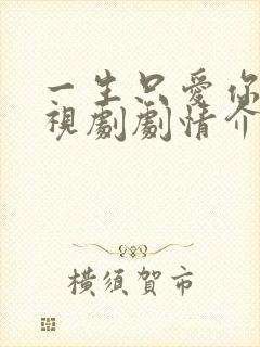一生只爱你 电视剧剧情介绍