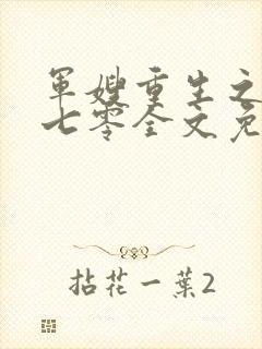 军嫂重生之幸福七零全文免费阅读