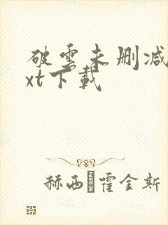 破云未删减版txt下载