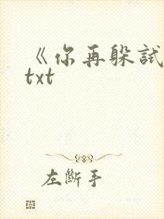 《你再躲试试》txt