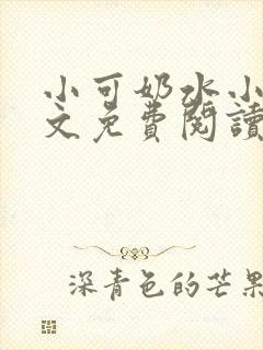 小可奶水小说全文免费阅读