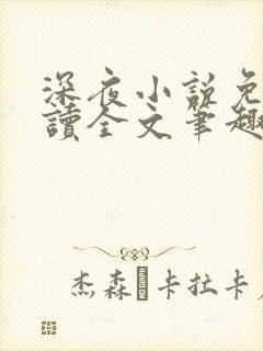 深夜小说免费阅读全文笔趣阁