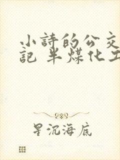 小诗的公交车日记 半煤化工