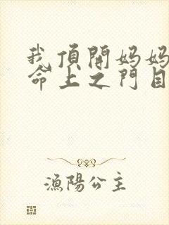 我顶开妈妈的生命上之门目录封面