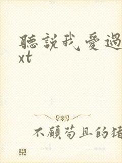 听说我爱过你txt