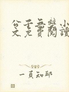 公子无双小说全文免费阅读